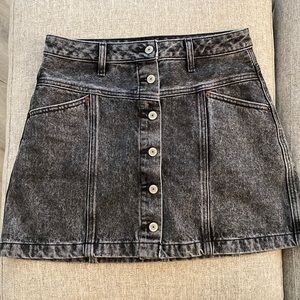 A&F black denim skirt